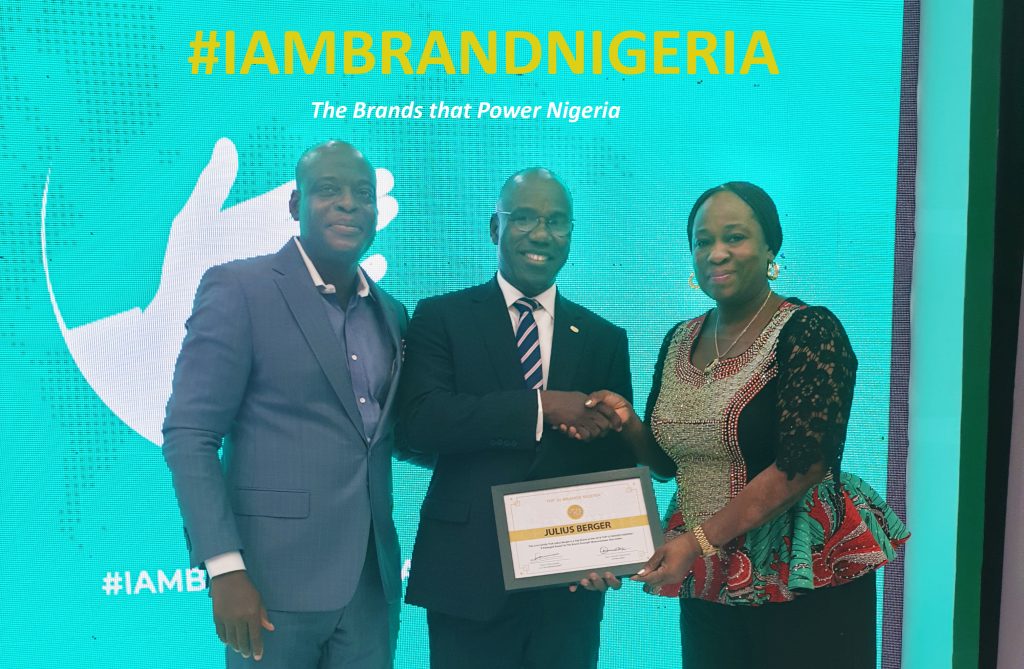 Julius Berger emerged top at the ‘Top 50 Brands Nigeria Awards