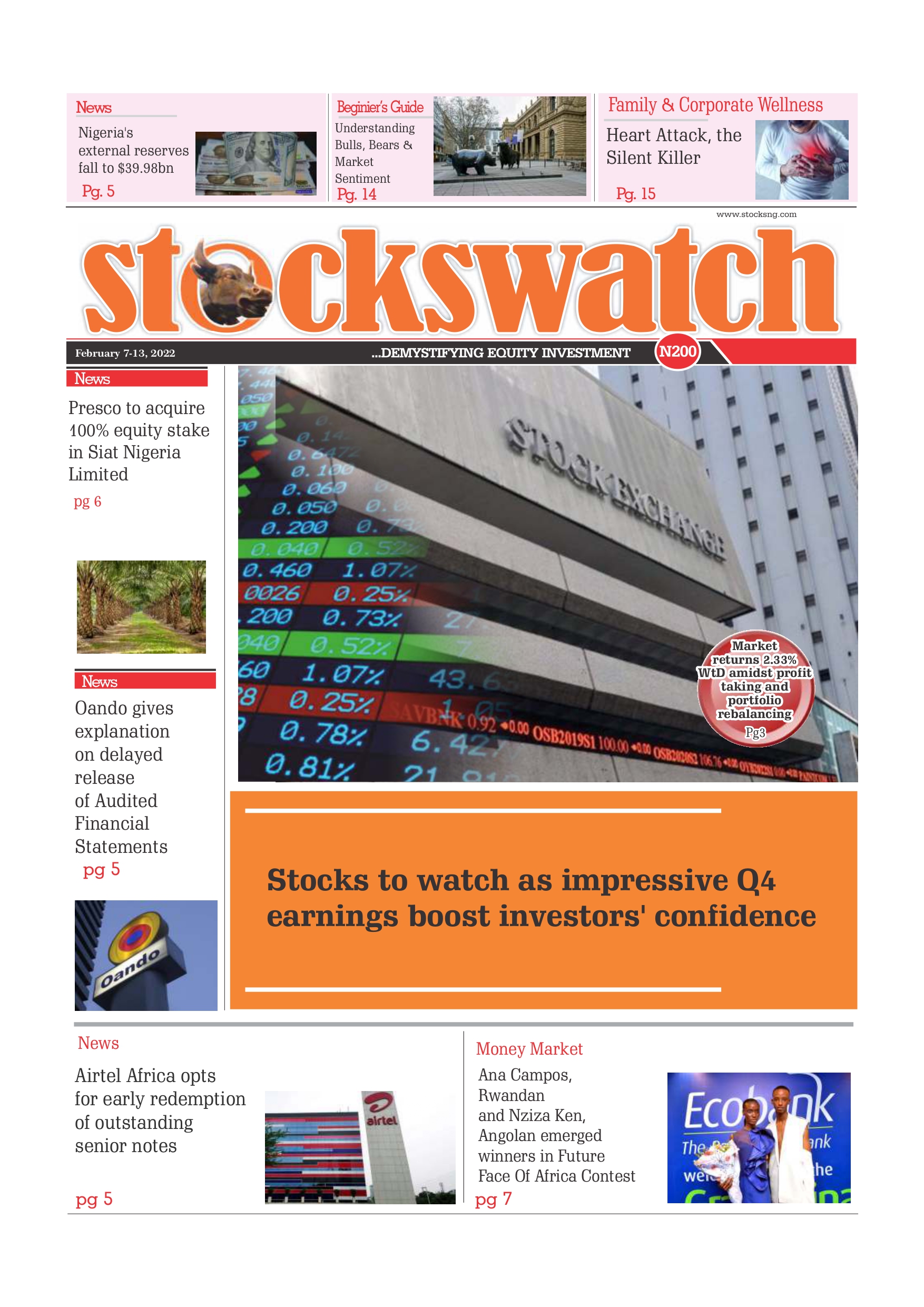 Stockswatch e-paper: February 7-13, 2022